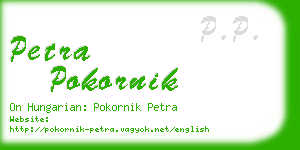 petra pokornik business card